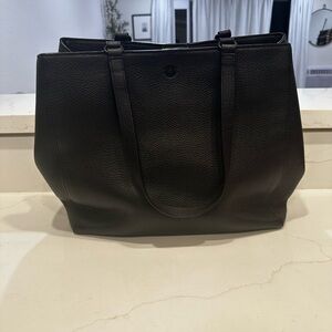 Dagne Dover ALLYN leather Black Tote Bag Large